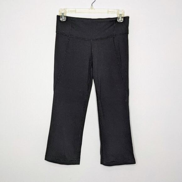 Lululemon Black Gather and Crow Crop Slit Pants 6 - Picture 1 of 7